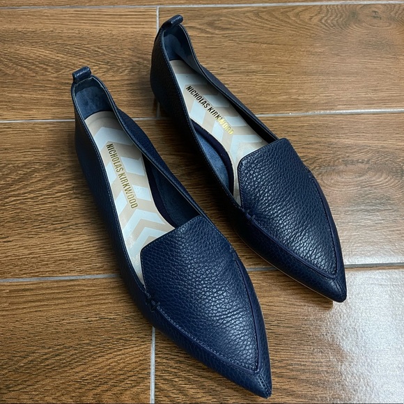 Nicholas Kirkwood Midnight Blue Beya Leather Loafers - Picture 7 of 8